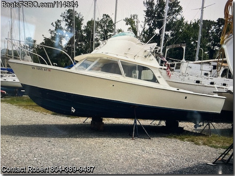 31'  1972 Bertram 31 Flybridge Cruiser BoatsFSBOgo